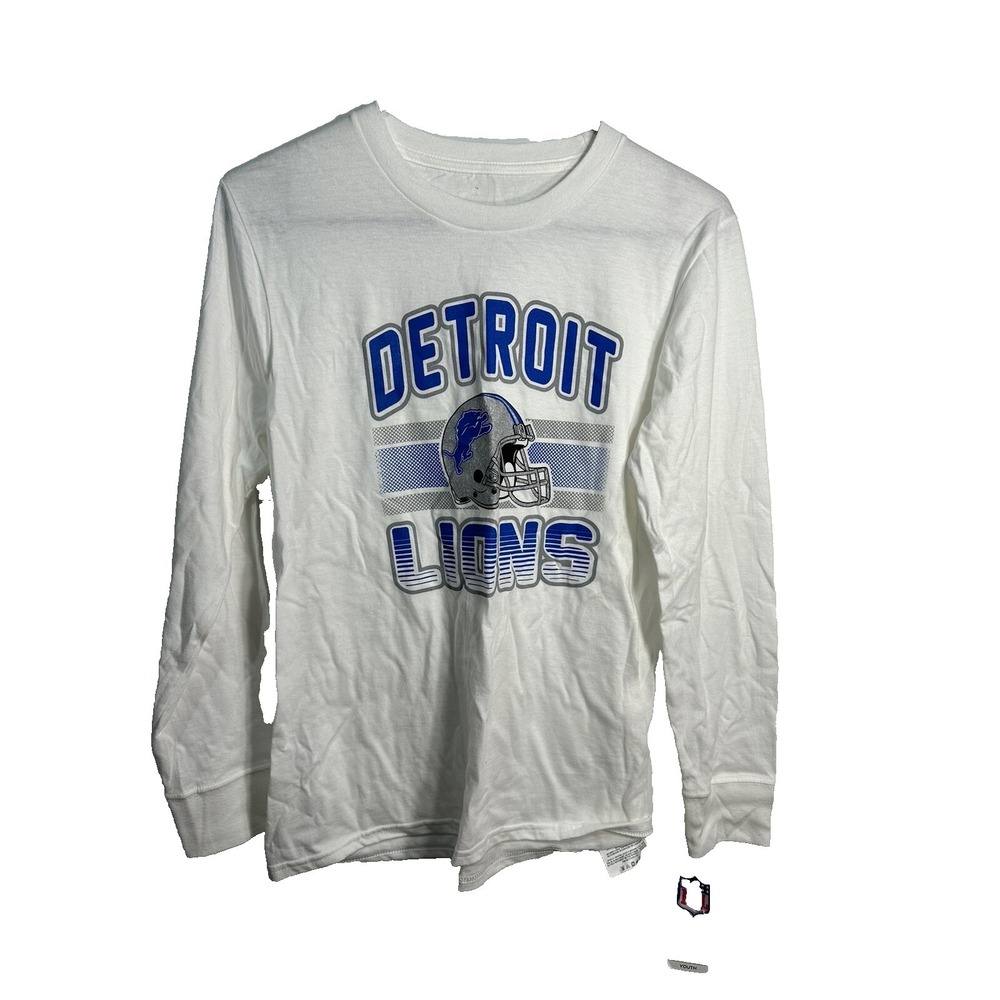 team athletics girls‎ long sleeve detroit lions shirt size large